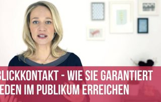 Blickkontakt - Wie Sie garantiert jeden im Publikum erreichen