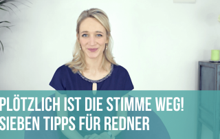 Plötzlich ist die Stimme weg! Sieben Tipps für Redner